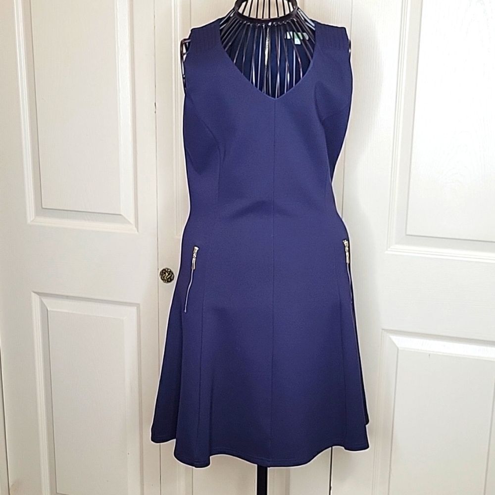 JADE MELODY TAN Navy Blue Dress Size Small